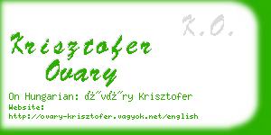 krisztofer ovary business card